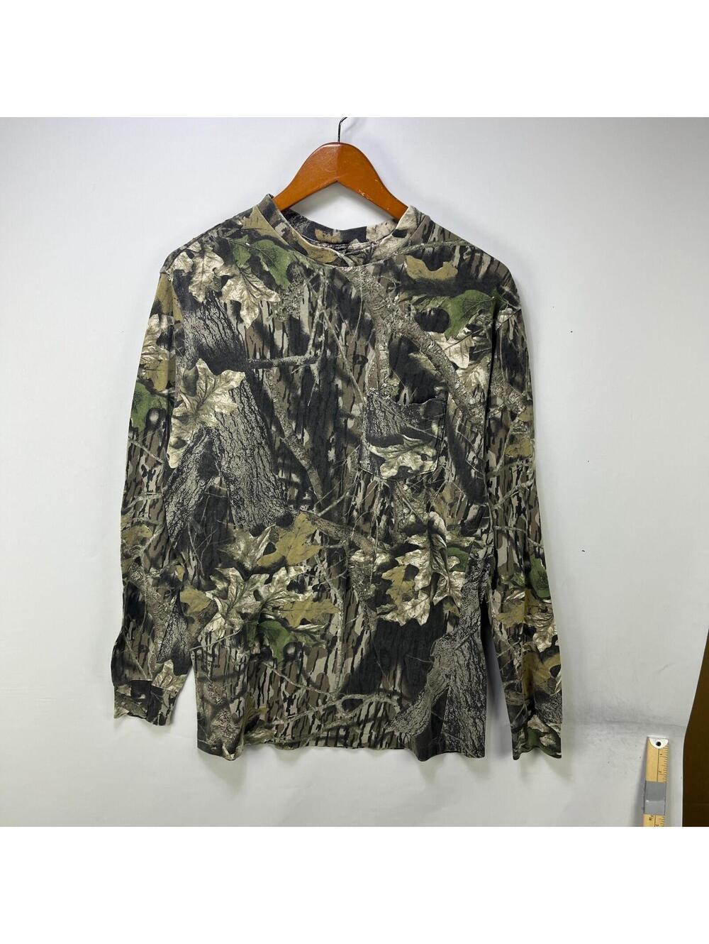 Vintage Mossy Oak Tree Camo Long Sleeve Shirt Medium Large